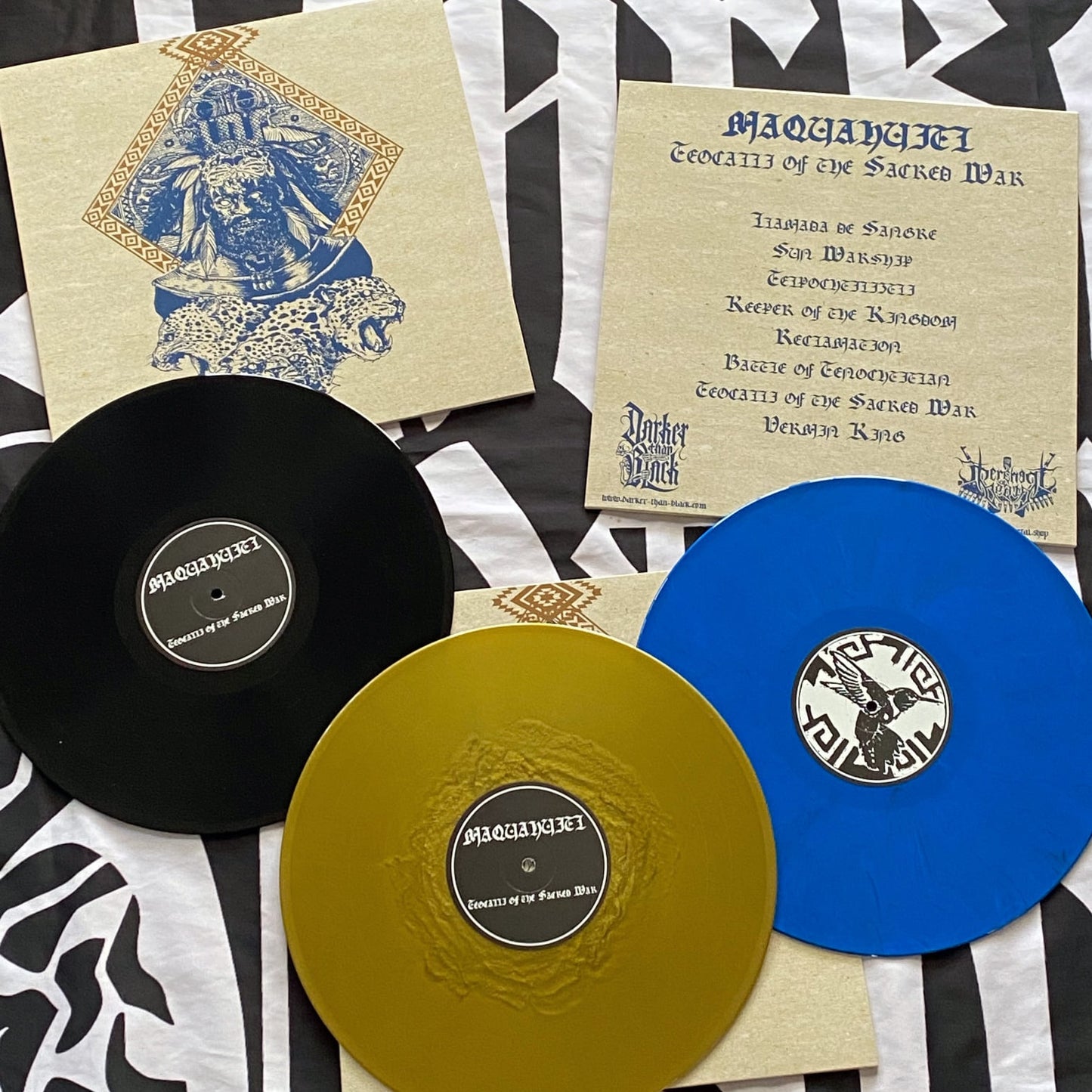 Maquahuitl – Teocalli Of The Sacred War LP [BLACK, BLUE or GOLD]